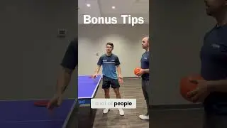 Печпонг показывает, как выполнять топспины с сильным нижним вращением!