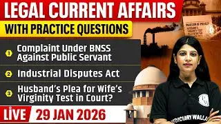 Legal Current Affairs Today | 29 January 2026 | Top Legal News | Judiciary/APO/APP | Judiciary By PW