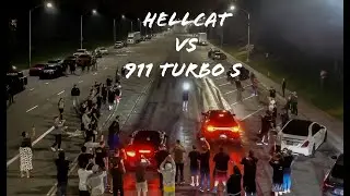 Angel's Charger Hellcat vs Izzy Performance Porsche 911 Turbo S (12k Pot)