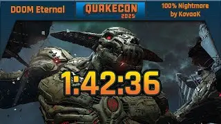 DOOM: Eternal 100% Nightmare in 1:42:36 by KovaaK - Quakecon 2025