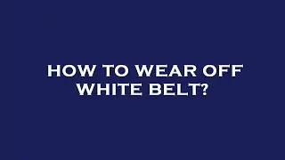 How to wear off white belt?