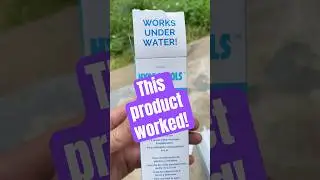 Patch your pool liner underwater 💦 #Pool #IntexPool #AboveGroundPool ￼