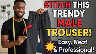 How to Stitch Male Trouser with Back Elastic & Front Rope | Easy & Professional Finish!