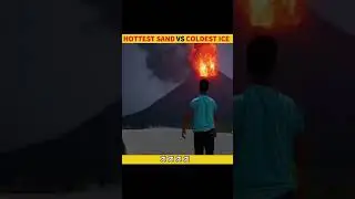 🔥❄️What Happens When COLDEST ICE Meets HOTTEST SAND..........?😱 (Extreme Experiment!) #Shorts