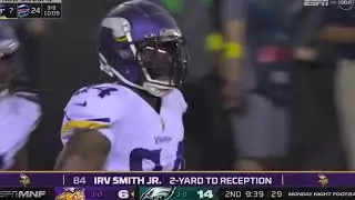 Kirk Cousins 2 Yard Touchdown Pass to Irv Smith Jr | Vikings vs Eagles