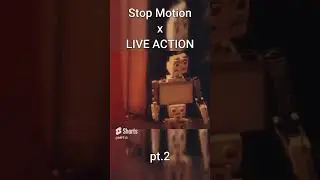 Stop motion and live action combined in a film #stopmotion #shorts #animation