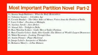 MOST IMPORTANT PARTITION NOVEL || PART-2