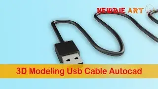 3D Modeling USB Cable  Autocad