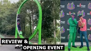 The Riddler Mindbender at Six Flags Over Georgia Reopening Ceremony & Review with Hyde