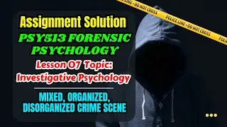 PSY513 Assignment Solution From Lesson 07 Topic Investigative Psychology Due Date 11.11.2024