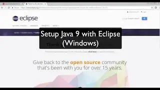 Java 9 Setting up and  Upgrading  Eclipse  Windows