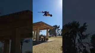 Экстремальный пого, переворот с высокой крыши на переднее сальто NBD J-flip от Тайлера Филлипса, ...