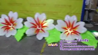 10m Inflatable Flowers for wedding decorations,Lighting Inflatable flower,inflatable flower chain