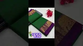 👉WhatsApp 9944225593 🦚Chettinad cotton sarees🦚  without blouse #saree #purecotton #shortsfeed