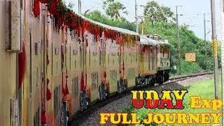 UDAY EXPRESS FULL JOURNEY | VISAKHAPATNAM-VIJAYAWADA | DECORATED DOUBLE DECKER | INDIAN RAILWAYS
