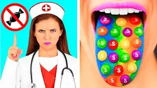 Как Пронести Еду в Больницу | Забавный Челлендж со Сладостями с Едой от PaRaRa Challenge