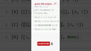 Python Quiz | guess the output | #python #coding #shorts