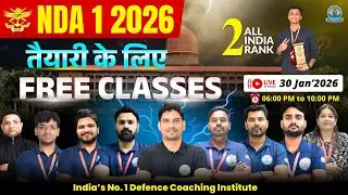 NDA 1 2026 Free Live Classes🔥तैयारी AIR-1 की | NDA Exam 2026 Live Class 🔥NDA Exam Preparation Videos