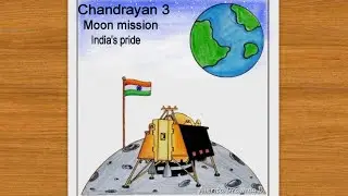 Vikram Lander Drawing | ISRO, Chandrayaan 3 chandra dinam drawing