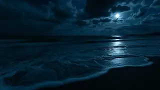 Dark Ocean Waves at Night 🌙 ASMR for Deep Sleep & Insomnia Relief
