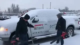Snow Vs. Shovel Vs. Leaf Blower life hack