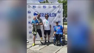 Teams from Northwest Association for Blind Athletes compete in triathlon
