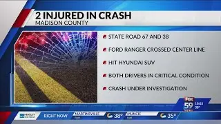 2 in critical condition after Madison County crash