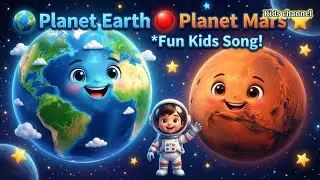 The Planet Earth & The Planet Mars | Kids Space Song 🌍🔴 | Learn Planets in English