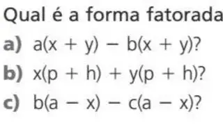 Fatoração: Resolução de Exercícios