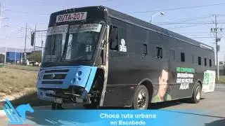 Choca ruta urbana en Escobedo