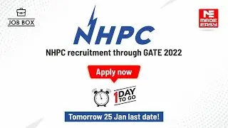 NHPC | Recruitment of Trainee Engineers through GATE 2022 | JOB BOX | MADE EASY