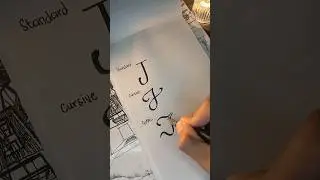 Letter J calligraphy scripts