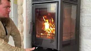 Первый запуск камина Black Stove 13