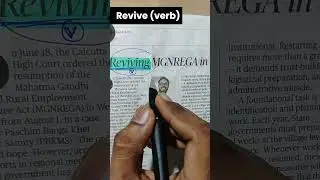 Newspaper Vocabulary - 117 | #english #newspapervocabulary #thehindu #revive