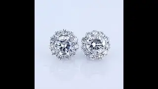 14KT WHITE GOLD 1.10CT DIAMOND EARRING JACKETS