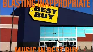 BLASTING INAPPROPRIATE MUSIC IN BEST-BUY(manager stopped music)