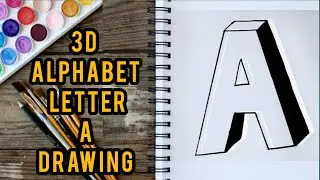 Alphabet letter a 3D drawing || #3ddrawing #letteradrawing @RiyaArt007
