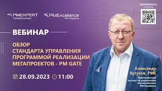 Вебинар &laquo;Обзор стандарта управления программой реализации мегапроектов - PM GATE&raquo;