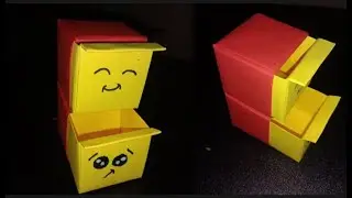 Origami lemari || Origami stacking wardrobe || coin cabinet 🗄