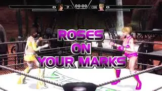 Rumble Rose XX: SS Reiko Hinomoto vs Miss Spencer submission match gameplay video
