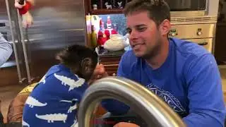 Monkeys family fun, oh and Russel making coffee ☕️ 😂❤️👍🏻😍