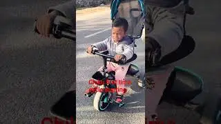 Chiku first time cycle starting 🥰 #shortvideo