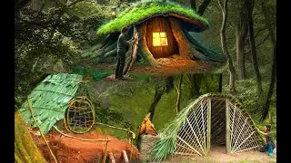 How I built 3 shelters in the forest, surviving alone in the wilderness