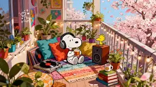 Snoopy&rsquo;s Spring Balcony Lofi Session 🌸 Cozy Lofi for Chill, Relax & Evening Vibes
