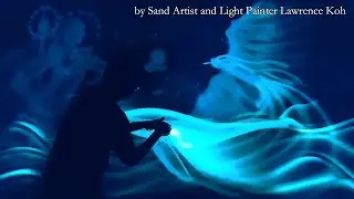 Light Drawing Performance by Sand Artist & Light Painter Lawrence Koh from Singapore