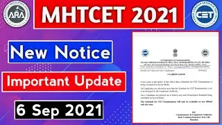 MHTCET 2021 Very Important Update Today 👆|| Official Update ||
