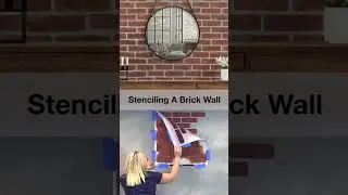 🧱 DIY Brick Stenciling Made EASY! 🖌️ | #stenciling #DIYHomeDecor #fauxbrick #brickstencil