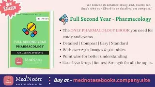 Full Second Year Pharmacology - MedNotes Ebook | New Ebook Release
