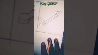 ring spanner#iti#2d #3d #howto ring spanner# polytechnic #techinical #welding#diploma draw #fitter