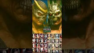 Shao Kahn Character Selection in  Mk9 , Mk11 and Mk1 Khaos Reigns #mortalkombat1havik